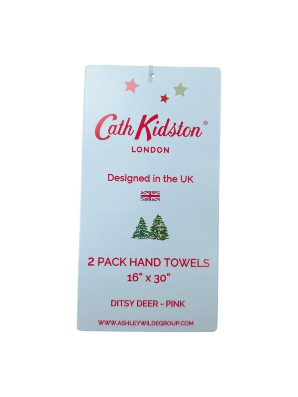 Cath Kidston Ditsy Deer 3 pieces 1 Bath & 2 Hand Towel Set 100% Cotton Christmas